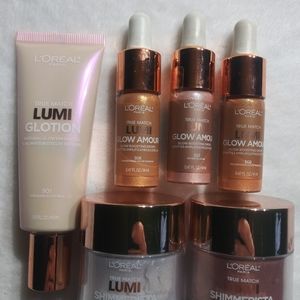6 LOREAL ILLUMINATORS/ HIGHLIGHTERS/ STROBE
